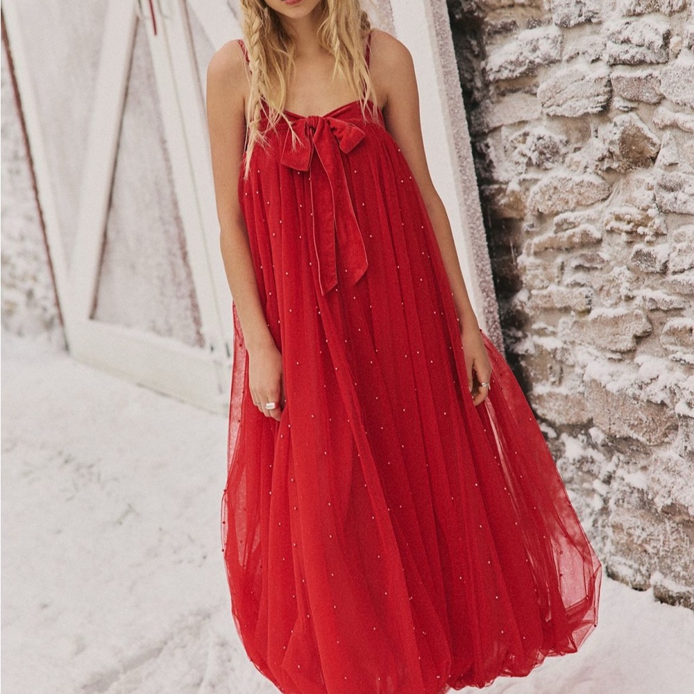 Free People Red Maxi Dress